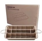 Brownie Pan W/ Dividers Non-stick Durable Dishwasher Safe 12.2" X 7.9" New. Fixed Price $15.75.