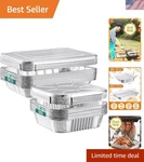 Disposable Aluminum Pans With Lids Combo Set 24PCS Foil Trays For Cooking Bak.... Fixed Price $56.54.