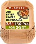 150 Pcs Non-stick Oil-proof 2-5QT, 7.5" Air Fryer Parchment Paper Liners. Fixed Price $21.53.