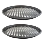 Heluok 2 Pack Pizza Pan With Holes, Tray For Oven, 11.6 Inches, Black. Fixed Price $20.07.