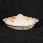 Country Flowers By Andrea 9230 Small Casserole Cookware Dish With Lid Grannycore. Fixed Price $19.99.