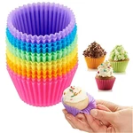 12PCS Silicone Tool Bakeware Baking Mold And Muffin For Ma. Fixed Price $7.90.