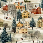 Hometown Holiday Wrapping Paper Rolls Nostalgic Christmas. Fixed Price $28.98.
