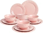 Ceramic Stoneware 12-PIECE Dinnerware Set, Embossed Hearts. Iconic. Fixed Price $111.90.