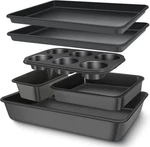 6 Pcs Baking Pans Set Nonstick Carbon Steel Bakeware For Oven Cooking Muffin. Fixed Price $49.99.