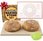 Baking Stone For Oven 20 Inch, With Silicone Mat And Dough Tool - Large Bakin.... Fixed Price $69.95.