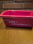 Abbey Press Mini Ceramic Loaf Pan "the True Gifts Of Christmas Are..faith,.... Fixed Price $14.00.
