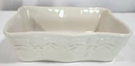 Temptations Tara Country Lace Cream Ivory Baking Dish Loaf/casserole 8"X5.5". Fixed Price $15.92.