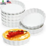 Foraineam Set Of 8 Pieces Porcelain Shallow Ramekins, 5 Ounce Creme Brulee. Fixed Price $35.85.