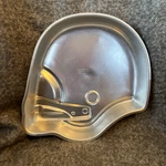 Vintage 1979 Wilton Football Helmet Aluminum Cake Pan #502-2723. Fixed Price $5.00.