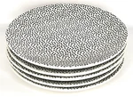 Lot Of Thyme & Table Dot Collection Dinner Plates 10.5" Black White Ceramic. Fixed Price $29.50.