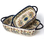 Onecci Baking Dish Ceramic Pan Blue Casserole Rectangular. Fixed Price $79.18.