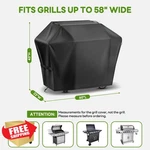 Mepple 60" Gas Bbq Grill Cover Waterproof Fade Resistant Black. Fixed Price $56.69.