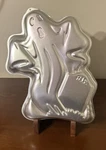 Vintage 1982 Wilton Halloween Ghost Rip Aluminum Cake Pan Baking Mold #502-2499. Fixed Price $19.95.