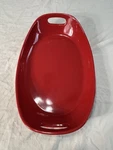 Rachael Ray Glazed Stoneware Red Oval Casserole Baking Dish 2 Handles. Fixed Price $15.00.