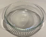 Round Pyrex 024-S 2QT 2L Ribbed Fluted Clear Glass Casserole Dish Usa No Lid. Fixed Price $17.49.