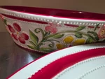 Temptations Butterfly Garden 3QT Baker With Plastic Lid Trivet, And Rack (CB105). Fixed Price $35.00.