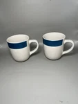 Gibson Stoneware Coffee Mugs Set 2 Ceramic Cups Everyday Kitchen Drinkware. Fixed Price $14.80.