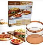 12" Copper Chef Perfect Pizza Crisper Pan Air Fryer Screen Non-stick Bakeware As. Fixed Price $34.99.