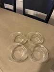 Set Of 4 Glasbake 286 Clear Glass Ramekins Custard Bowl Chef Prep Dip Flan Cups. Fixed Price $21.00.