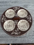 Temptations By Tara Poached Egg Brown Floral Lace Bakeware Dish Kfi-xng 923173. Fixed Price $15.04.