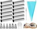 Joyeee 21 Pcs Cannoli Tubes Kits Stainless Steel Molds 4.7 Inch.... Fixed Price $23.50.