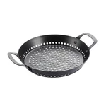 Tramontina Grill 12" Round Carbon Steel Perforated Holes Side Handles Oven Safe. Fixed Price $45.94.