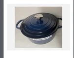 New Le Creuset 7.25 Qt Round Dutch Oven Nuit Blue #28 Lg Cast Iron France Pro Lc. Fixed Price $479.00.