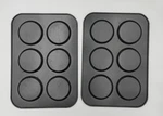 Set Of 2 Non Stick Muffin Top Pan 6 Cup Baking Dishwasher Safe Easy Release. Fixed Price $14.99.