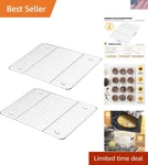 Pack Of 2 Stainless Steel Cooling Racks - Ideal For Baking & Cooking Perfectly. Fixed Price $26.99.