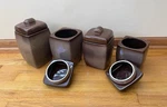 Ceramic Containers. Home Trends. Set Of 4. Dishwasher-microwave-oven Safe. Fixed Price $31.99.