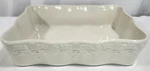 Temptations Tara Country Lace Cream Ivory Baking Dish Casserole 11.5"X9". Fixed Price $19.92.