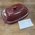 Pampered Chef Cranberry Stoneware Deep Covered Baker 1321 Lid Only. Fixed Price $19.95.