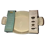Martha Stewart Au Gratin Pan Enamel Cast Iron Oval Baking Dish 10''. Fixed Price $20.00.