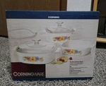 Corningware Summer Blush Casserole Set New Box Vintage Floral Cookware. Fixed Price $199.99.