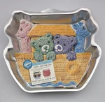 Vtg 1999 Wilton Noah's Ark Shaped Cake Pan #2105-2026 W/ Instruction Sheet (new). Fixed Price $12.30.