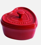 Staub Mini Cocotte Heart Shaped Lid Red Ceramic Brand New. Fixed Price $22.99.