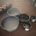 Masterclass & Cuisinart Mini Round Springform Cake Pans Non-stick Gray Black. Fixed Price $20.00.