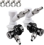 2 Pairs Ball Lock Disconnect Set, Home Brew Keg Fittings With Mfl. Fixed Price $22.85.