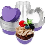 Mini Heart Shaped Cake Pans 3.5OZ Aluminum Foil With Lids, 25 .... Fixed Price $20.87.