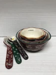 Pioneer Woman Rose Shadow Nesting Measuring Bowls Spoons Set Of 7. Fixed Price $15.00.