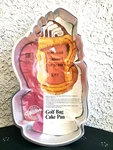 1987 Wilton Bag & Clubs Cake Pan 2105-1836 Golfing Party Tin Mold. Fixed Price $9.99.
