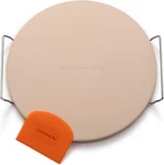 14" Pizza Stone For Oven & Grill With Handles - Natural Cordierite Baking. Fixed Price $13.99.