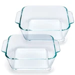 Casserole Dishes 2 Pack, 5 Inch Glass Baking Small-square, Clear. Fixed Price $26.05.