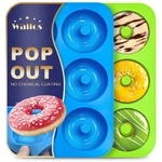 Walfos Silicone Donut Mold Non-stick 3 Inch Diameter, Blue&grass Green. Fixed Price $11.94.