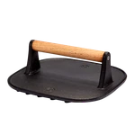 Paderno Signature Pre-seasoned Cast Iron Panini & Burger Grill Press, Black, 19.. Fixed Price $52.98.