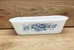 Vintage Glass Bake Milk Jeannette Blue Onion 1/2 Qt Loaf Pan Bread. Fixed Price $19.85.