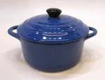 2000'S Creative Co-op Blue Porcelain Stoneware Covered Mini Casserole Bake Dish. Fixed Price $30.00.