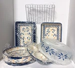 Temp-tations By Tara 4-PIECE Baking Set Egg Poacher 1 Qt Ceramic Bakeware. Fixed Price $49.99.