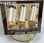 Himark Baker's Dozen 3-PIECE Tin Baking Tube Set Silver Star Heart Flower. Fixed Price $18.00.